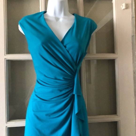 Boston Proper Ruched Ruffle Dress - Picture 2 of 4